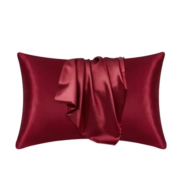 Örngott, 100% Silke, Modern Design,Röd, 51cmx76cm-a