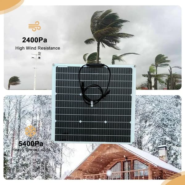 Solpanel, Flexibel Design, Hög Effektivitet,60w  1st