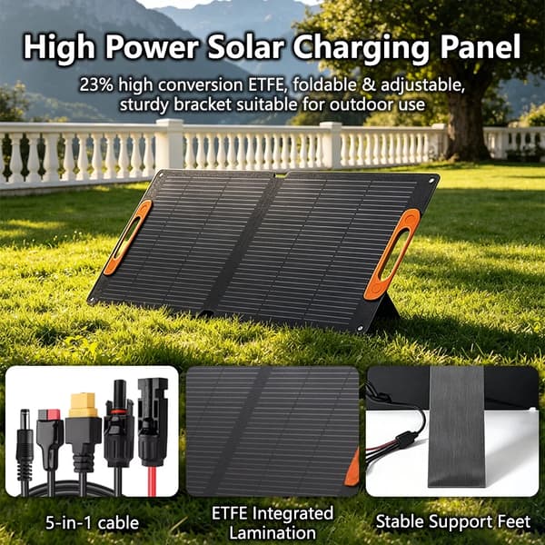 Solpanel, Bärbar Design, Hög Effektivitet,SP100w