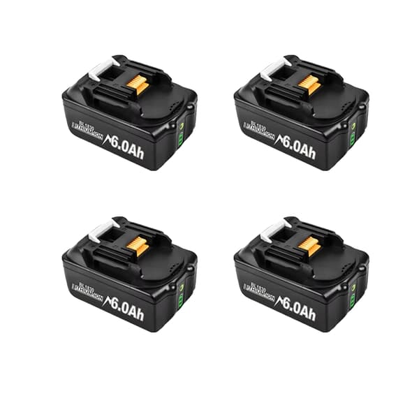 Ersättningsbatteri, 6000mAh/8000mAh kapacitet, 18V spänning, 4 6.0Ah batterier