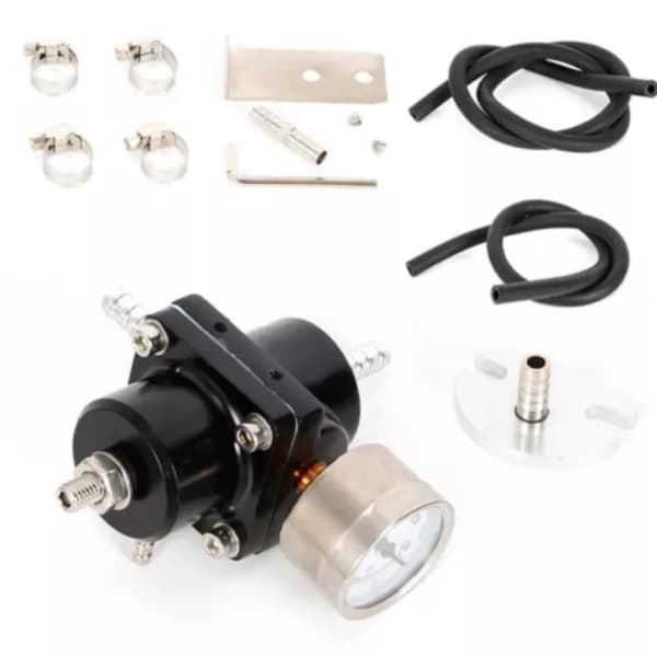 Bränsletrycksregulator, Justerbart Tryck, Hög Precision Mätare,svart