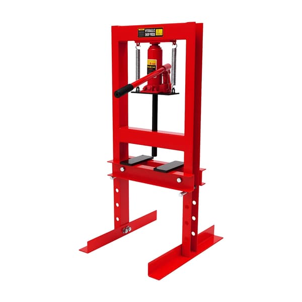 Hydraulisk Press, 6 Ton Kapacitet, Manuell Drift,Röd
