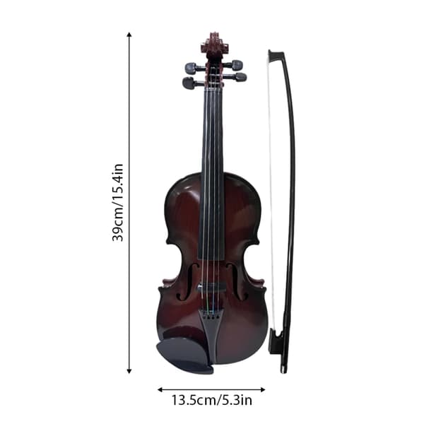 Violin, Justerbara Strängar, Elegant Design,Mörkbrun