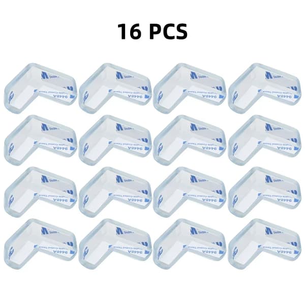 Bordhjørnebeskyttere, Klar Design, Sikkerhedspolstring,16PCS L Formet