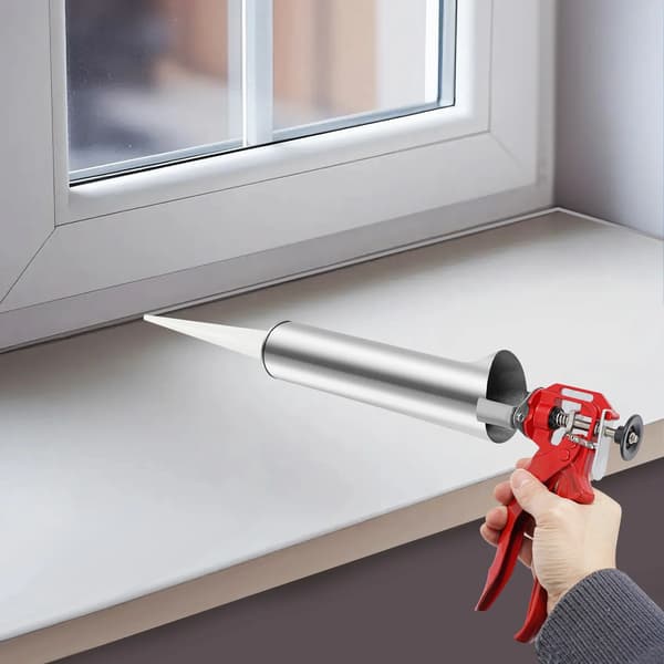 Fugemassepistol, Rustfrit Stål Konstruktion, Ergonomisk Håndtag,HVID