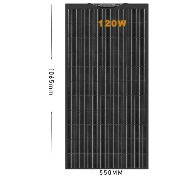 Solpanel, Monokristallin, Flexibelt Design,18V 120W