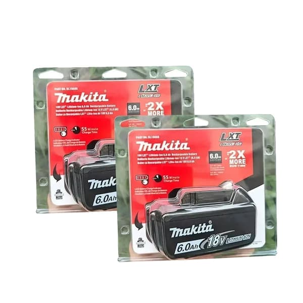 Litiumjonbatteri, 6000mAh kapacitet, LED-indikator, 2 PCS 6.0Ah-DKMT