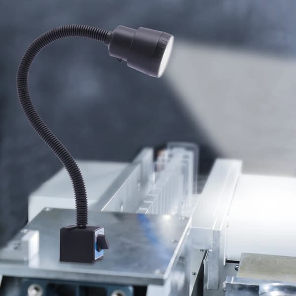 Maskinlampe, Magnetisk Base, IP50 Vandtæt,sort