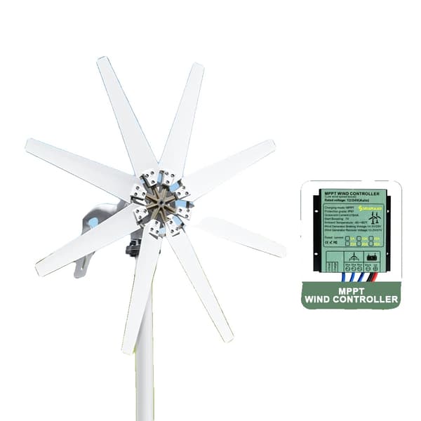 Vindmølle, Lav støjdrift, Nem installation,Med gratis controller-b, 12V, 3000W-d