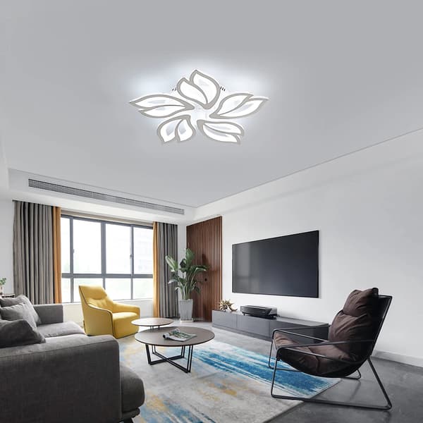 Loftlampe, Dæmpbar, Stilfuld Petal Design,HVID