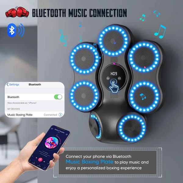 Musiikkiboksi, LED-valot, Bluetooth-yhteys,A