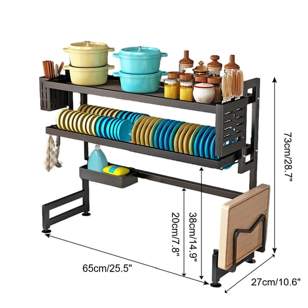 Opvaskestativ, Dobbelt Lag, Effektiv Dræning,Rack-B
