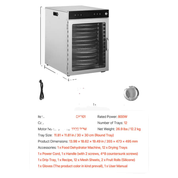 Mattork, 10 brickor, justerbar temperatur,12 Brickor