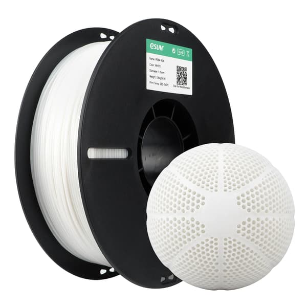 3D-printfilament, fleksibelt materiale, høj elasticitet,HVID