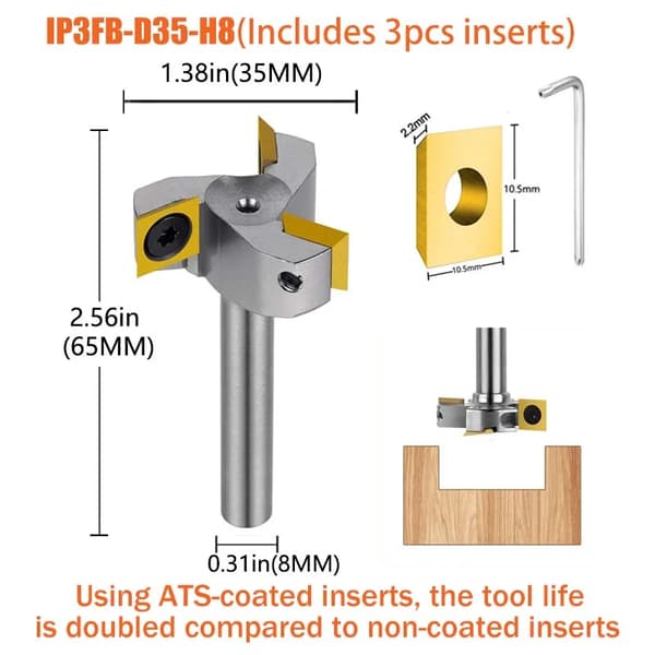Ansigtfræser, Præcisionsskæring, Holdbart Materiale,IP3FB-35-D8-G