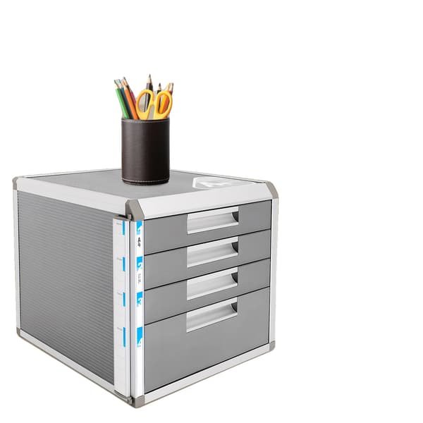 Skuffeorganisator, Desktop Design, Låselig Sikkerhed,GRÅ