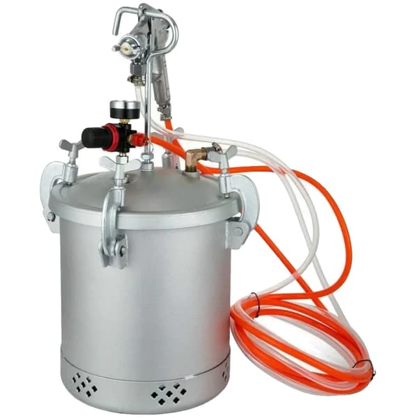 Färgspraysystem, 10L kapacitet, justerbart tryck,Silver