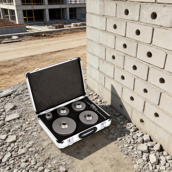 Betonghålsågset, Konstruktion av tungstenstål, Mångsidiga hålstorlekar,Silver