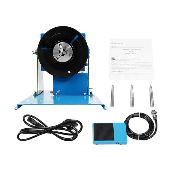 Rotary Welding Positioner, Compact Design, Adjustable Angle, Blue, 220V