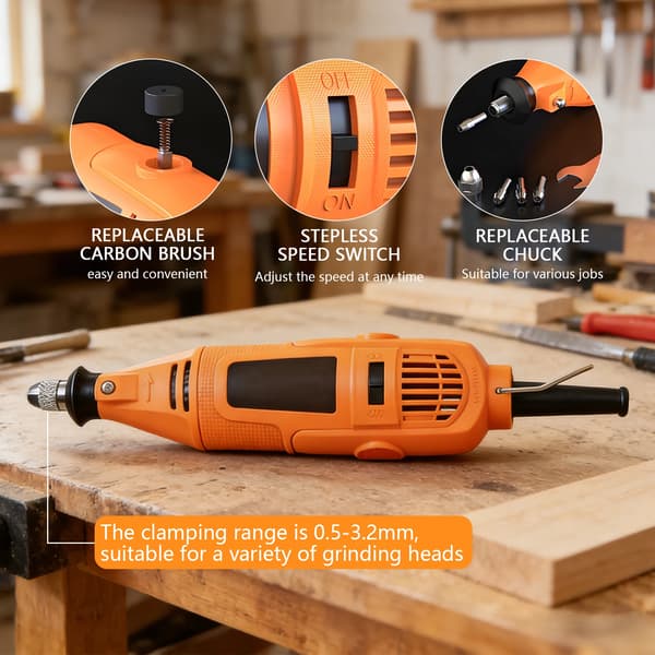Elektrisk Borr, Kompakt Design, Multi-Tool Kompatibilitet,EU, 92-delars set