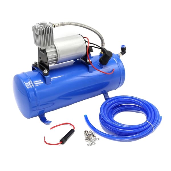 Luftkompressor 6L, 150 Psi Tryk, 12V Holdbart Design,Blå