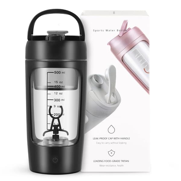 Shakerflaske, Tritan Materiale, USB-C Drevet Mixer,sort