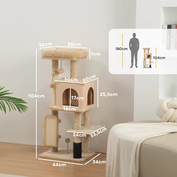 Kattetårn, Plysbed, Fire-niveau Design,HVID