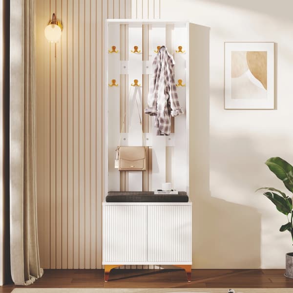 Sko skåp, Multifunktionell förvaring, Modern minimalistisk design,Vit