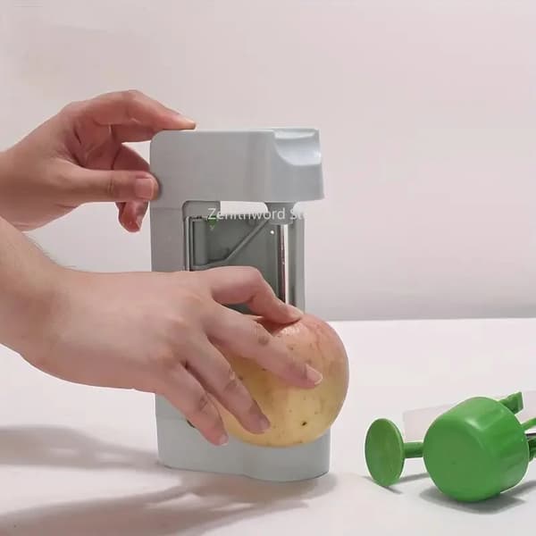 Frugt- og grøntsagsslicer, stålblad, ergonomisk design,1pc