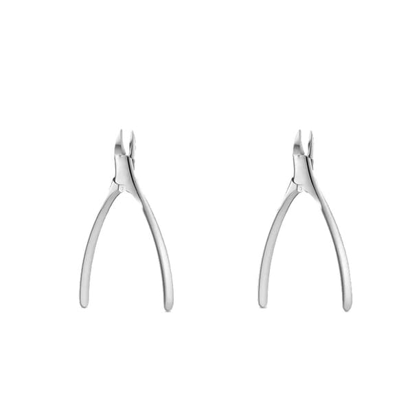 Negleklipper, Rustfrit Stål, Ergonomisk Design,Sølv-2stk