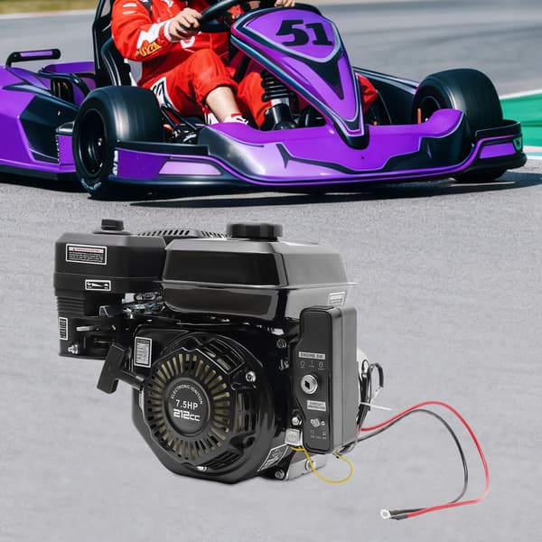 Gasmotor, 7,5HK, Elektrisk Start,svart