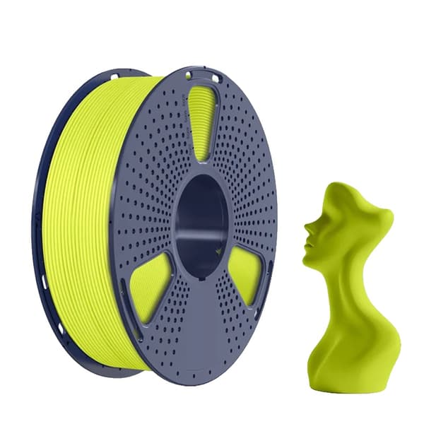 PLA Filament, Mat Finish, Passer til de fleste FDM 3D-printere,Gul