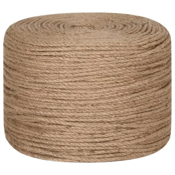 Jute Snor, 50 M Længde, 8 MM Tykkelse,Brun