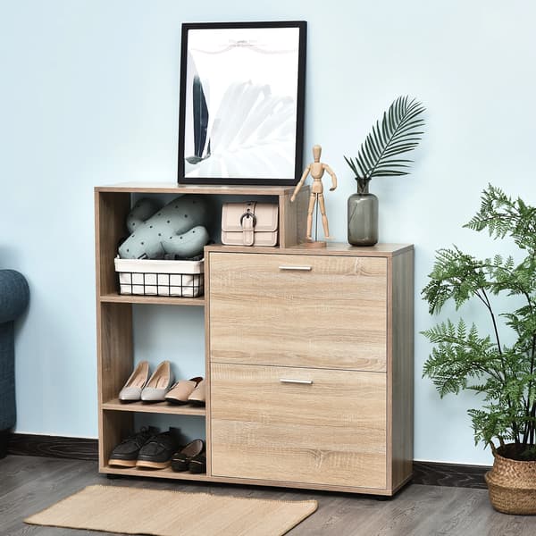 Sko Rack, Träkonstruktion, Minimalistisk Modern Design, Naturlig