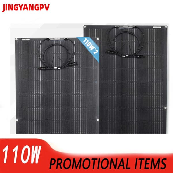 Solpanel, Flexibel Design, Hög Effektivitet,2PCS  110W