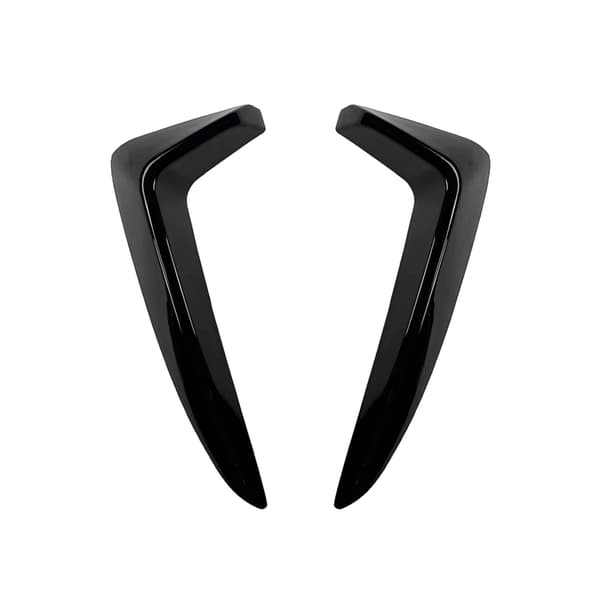 Front Bumper Side Air Vent Trim, Direkte Erstatning, Holdbart ABS Plastik,Glansfuld Sort