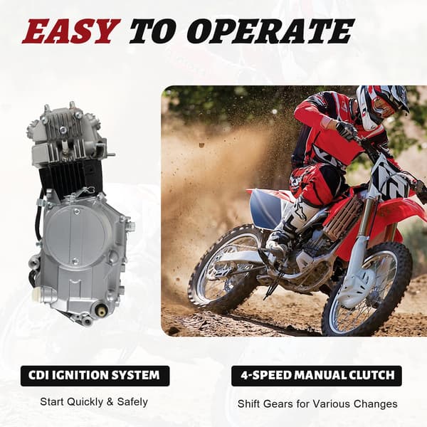 Motor, 125CC, 4-takt,Silver