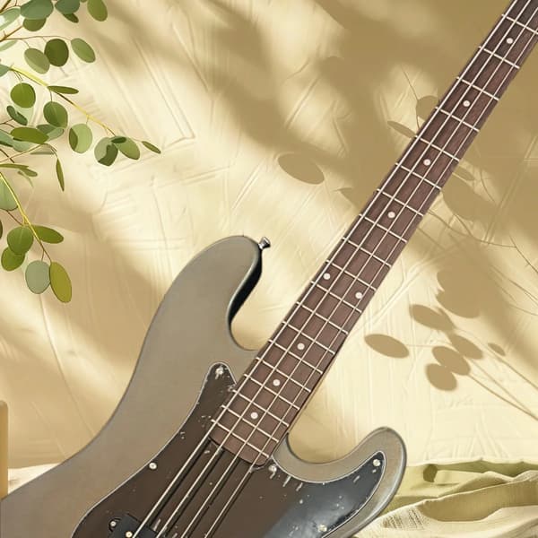 Guitar, Mahogni Krop, Fast Bro,Lys Grå