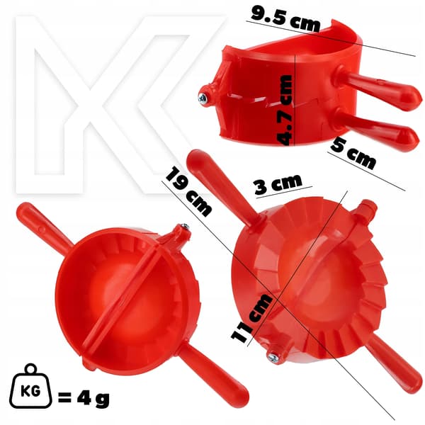 Dumplingform, Tidsbesparende Værktøj, Brugervenligt Design,Rød