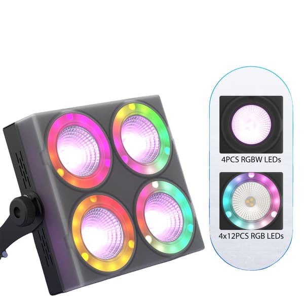 Par Lys, RGBW Belysning, DMX Kontrol,EU Stik 4PCS