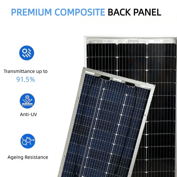 Solpanel, 200W Dobbelt-Sidet, Høj Effektivitet,TM100W  2PCS