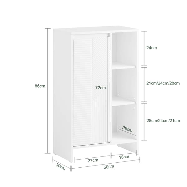 Garderobe, Pladsbesparende Design, Justerbar Hylde,HVID