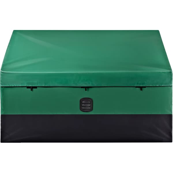 Utomhusförvaringslåda, vattentät PE-duk, galvaniserad ram,100 gallon
