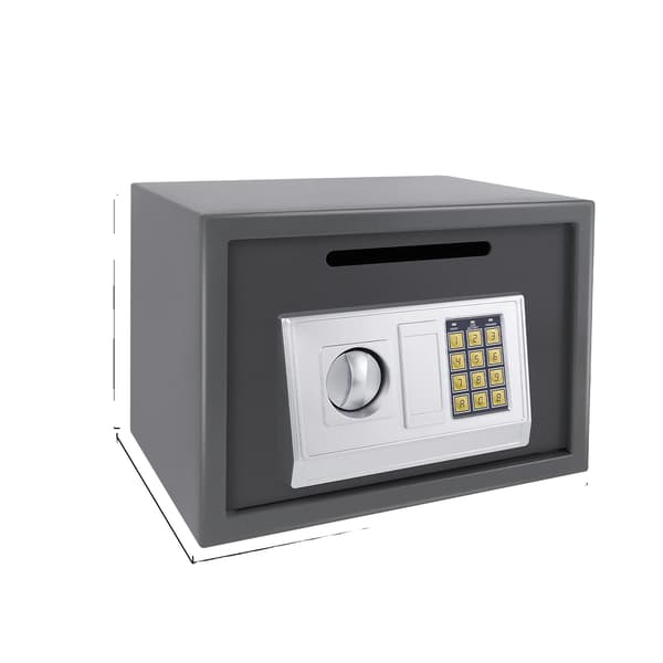 Säkerhetsbox, Digitalt Tangentbord, Nödnögle,Säkerhetsbox -16L-Grå
