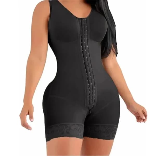 Bodysuit, Hög kompression, Bekväm passform, svart-b, XXL