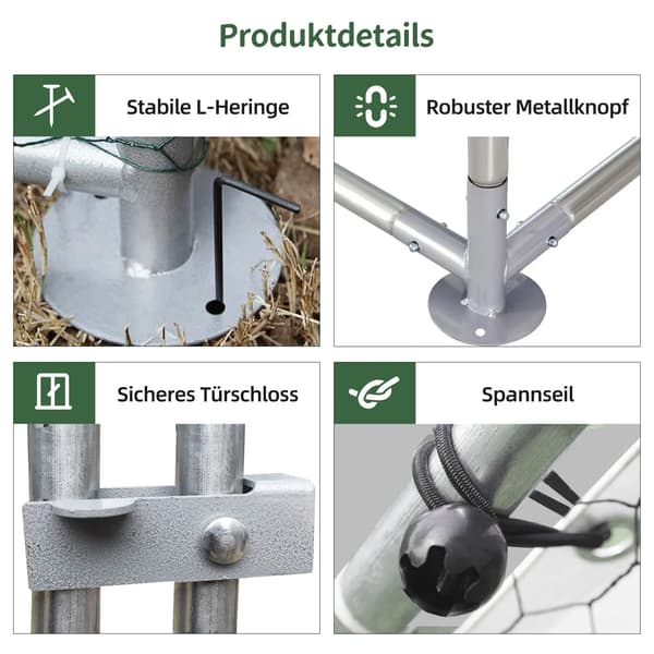Hönshus, Vattentåligt Material, Lätt Montering,VIT