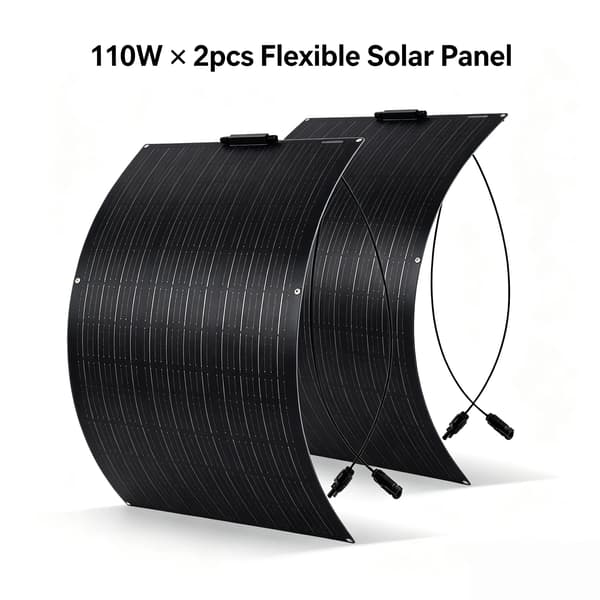 Solpanel, Høj Effektivitet, Fleksibelt Design,2PCS  110W