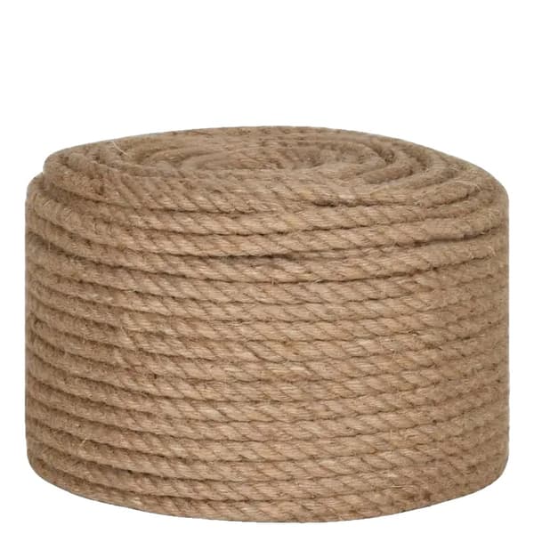 Juterep, 100 meter längd, 14 mm tjocklek,Brun