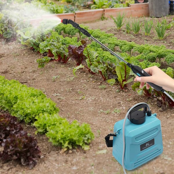 Batteridriven tryckspruta, 8L kapacitet, teleskopisk design,Blå