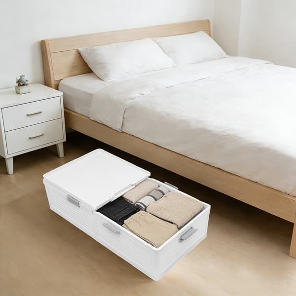 Förvaringslåda, Hållbart Material, Platsbesparande Design,VIT